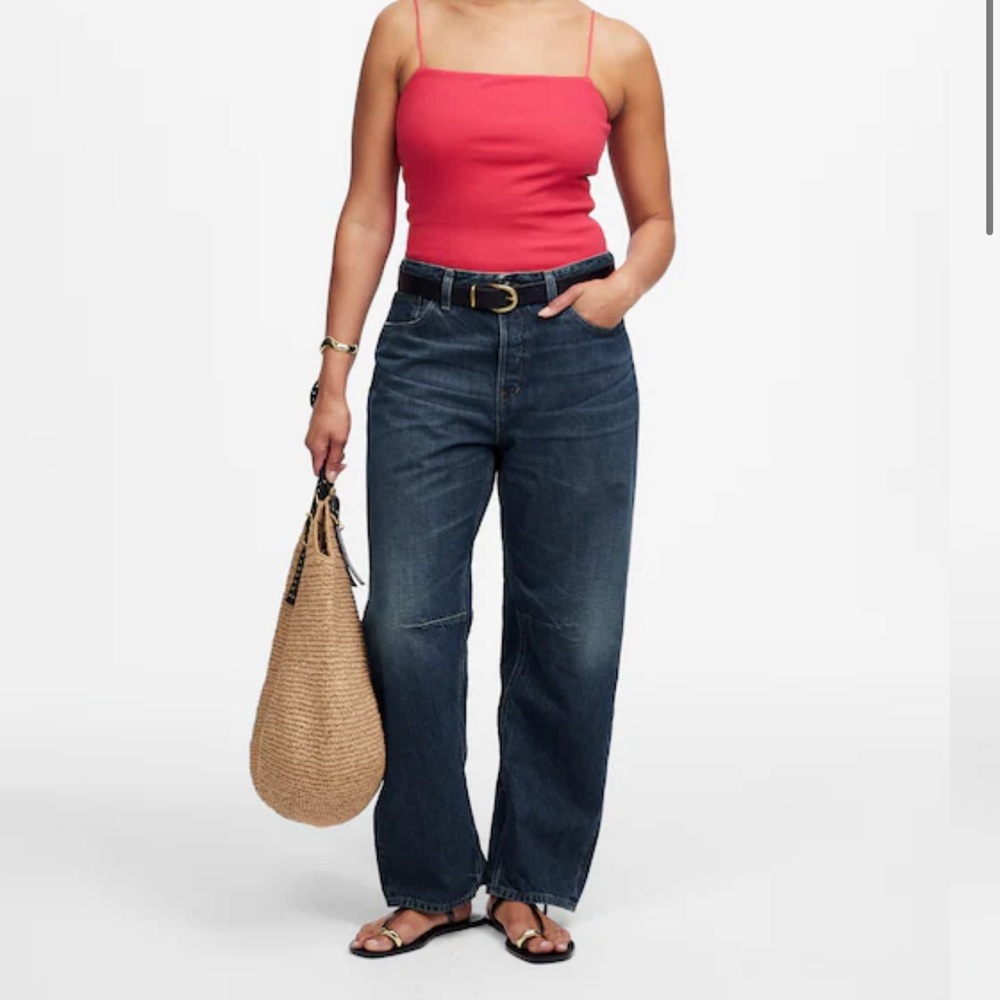 Madewell The Curvy Darted Barrel-Leg Jean 26 Tall Danver Wash
